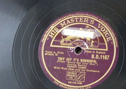78rpm perry como they say - say, it`s